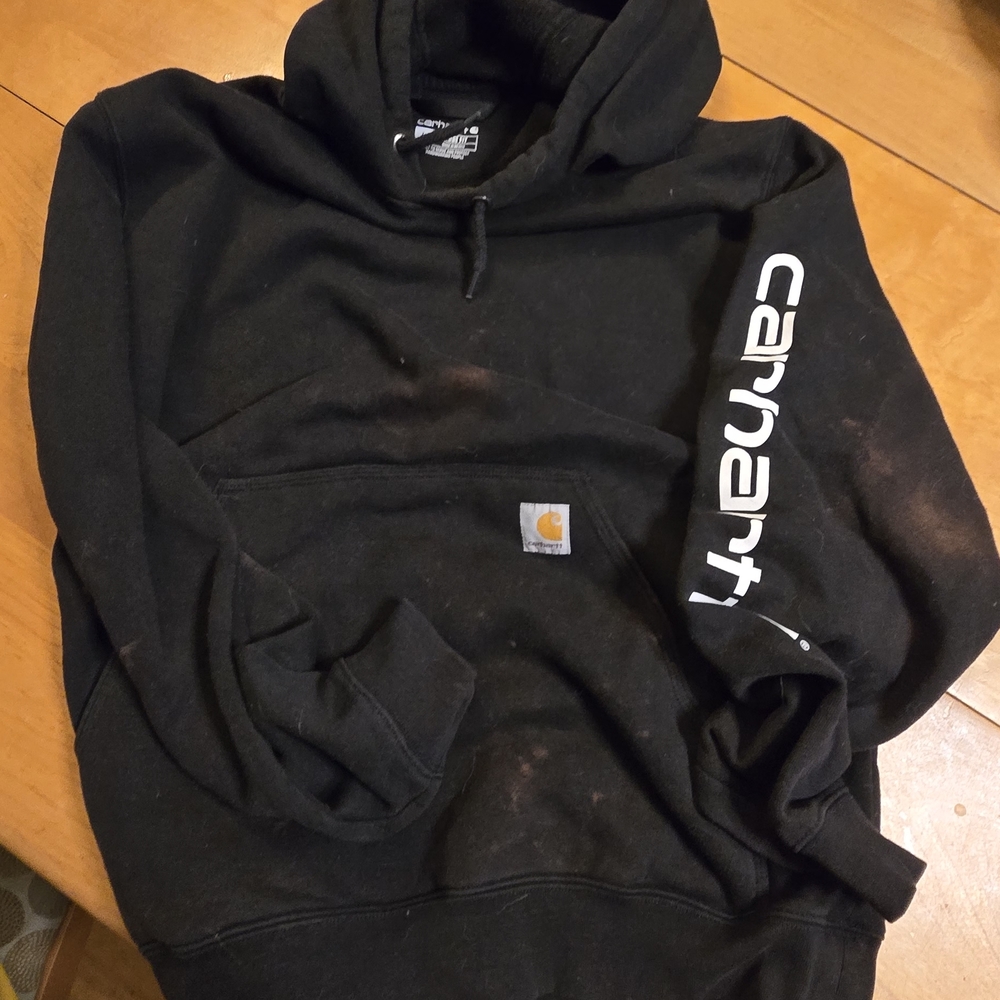 Carhartt Detroit Style Distressed work Black Hoodie for Men